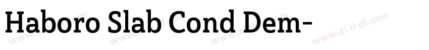 Haboro Slab Cond Dem字体转换